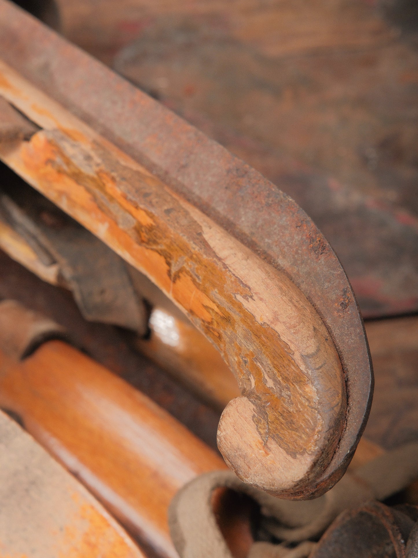 Vintage Classic Wooden Ice Skates