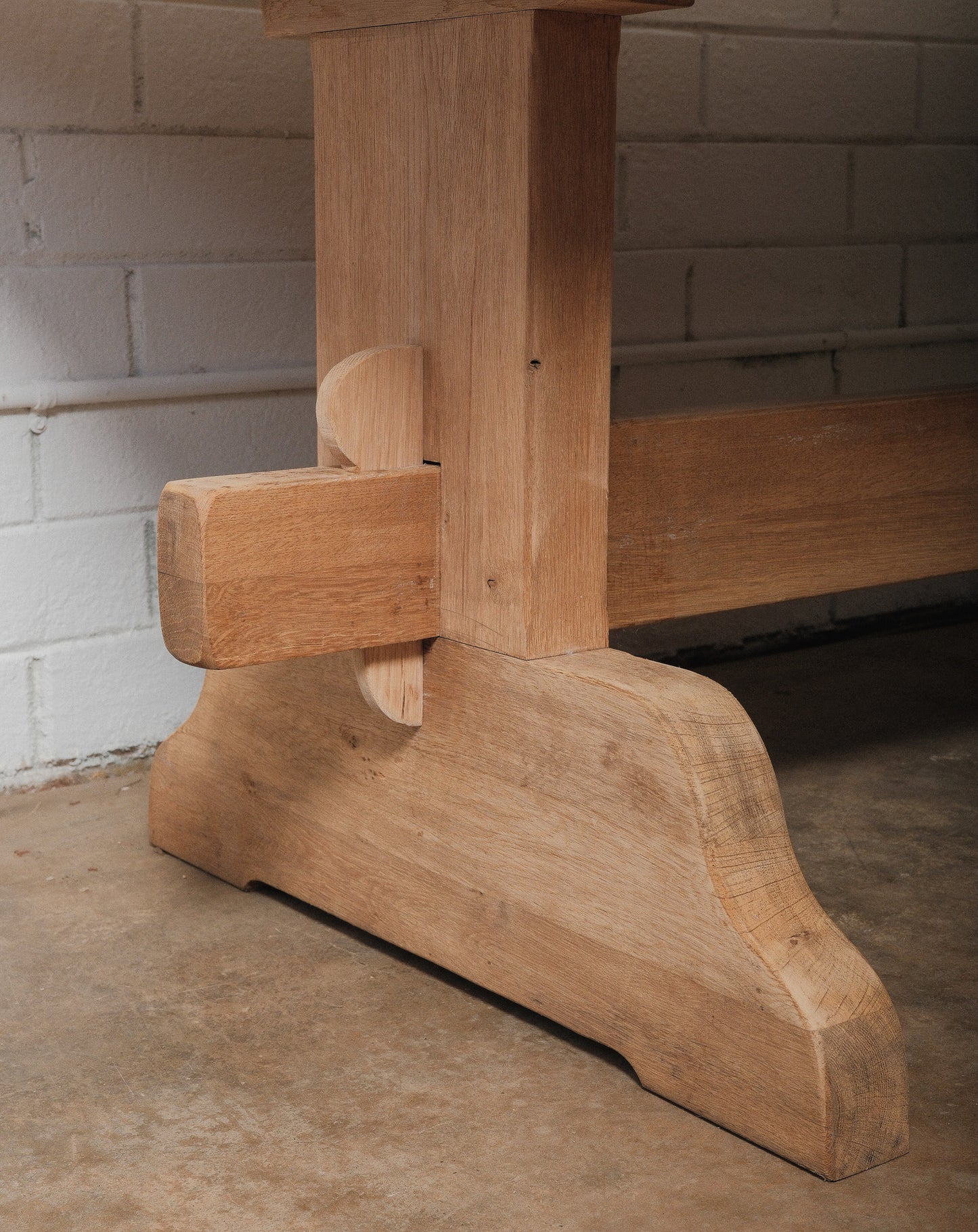 Rustic Pine Trestle Dining Table