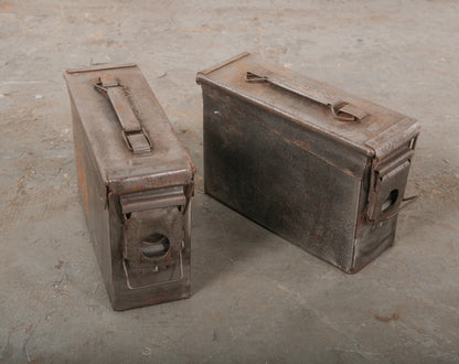 Vintage Metal Ammo Box