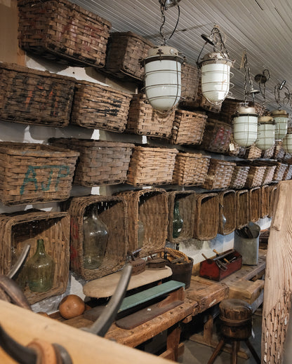 Vintage French Woven Market Baskets