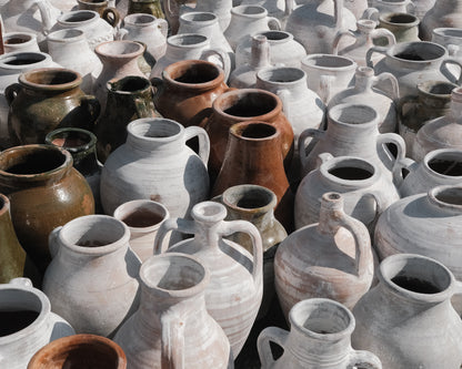 Vintage Terracotta Amphora Urn with Handles