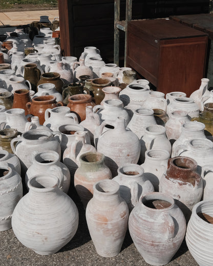 Vintage Terracotta Amphora Urn with Handles