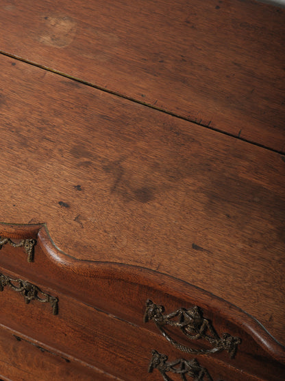 19th Century Antique Dutch Bombe Commode in Oak