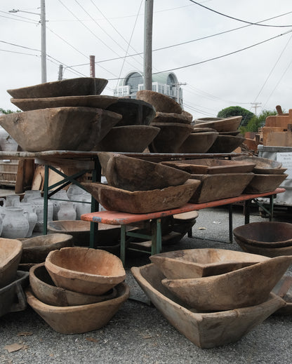 Vintage Wooden Dough Bowl