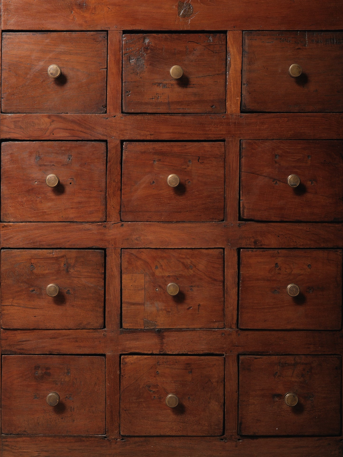 Apothecary Cabinet with Glass Doors and 32 Drawers Display Cupboard