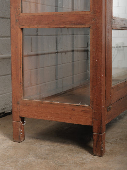 Wooden Glass-Front Display Cupboard Cabinet
