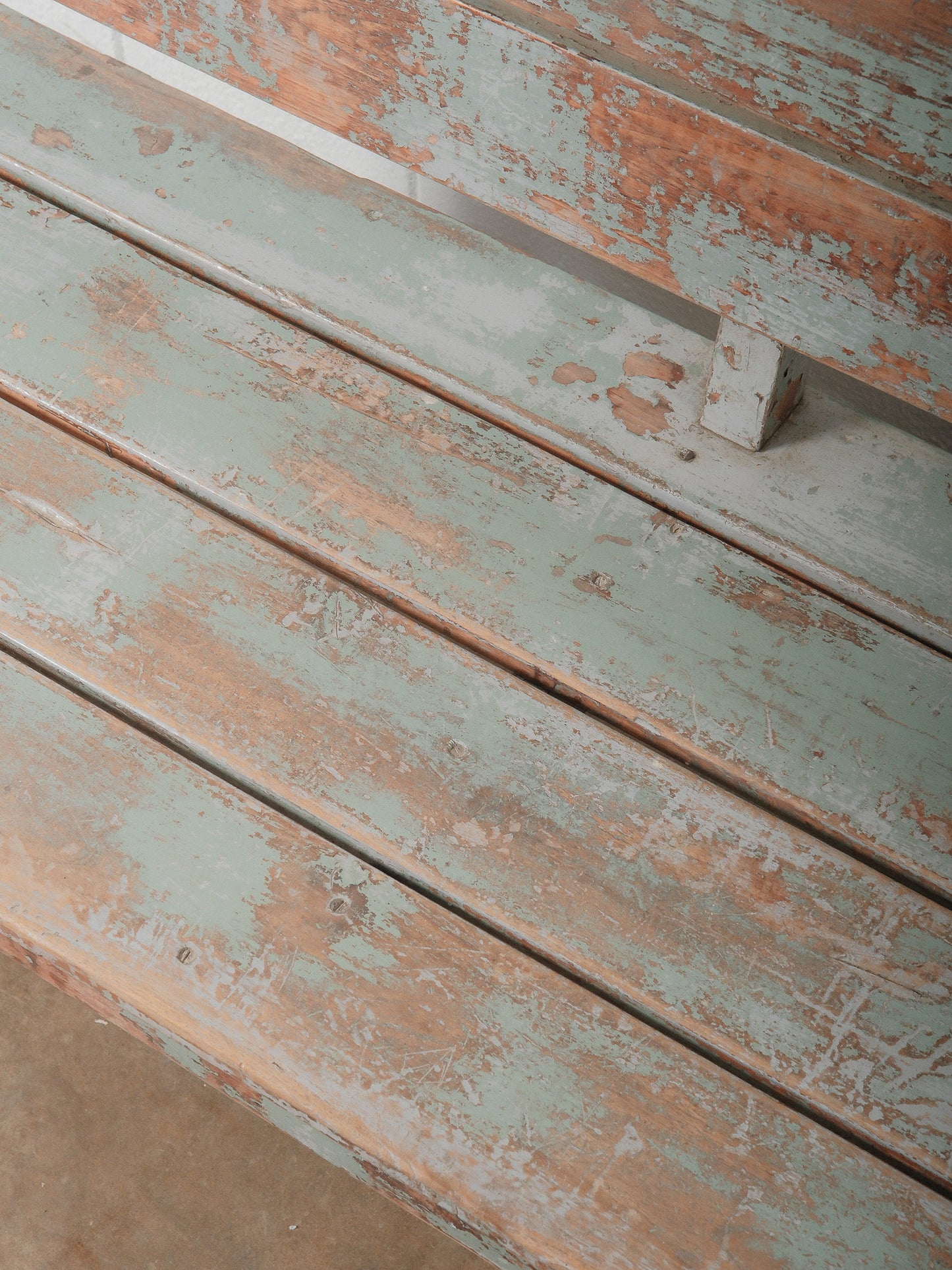Rustic Blue Painted Farmhouse Wooden Bench