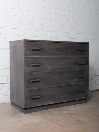 Charcoal Finished Wooden Four-Drawer Dresser