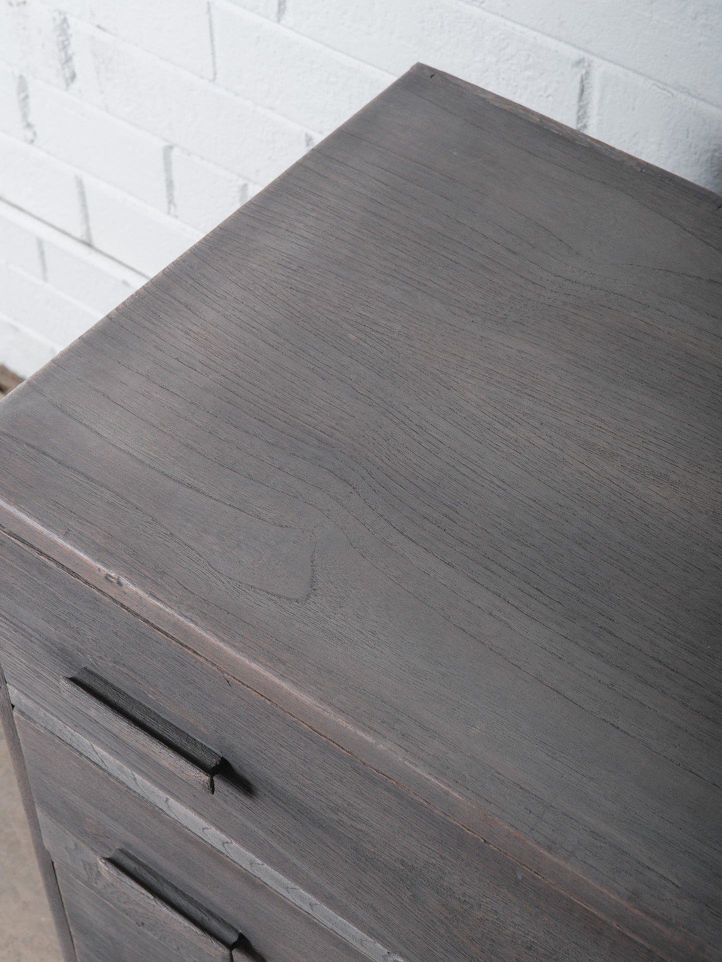 Charcoal Finished Wooden Four-Drawer Dresser