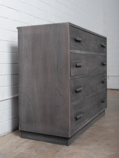 Charcoal Finished Wooden Four-Drawer Dresser