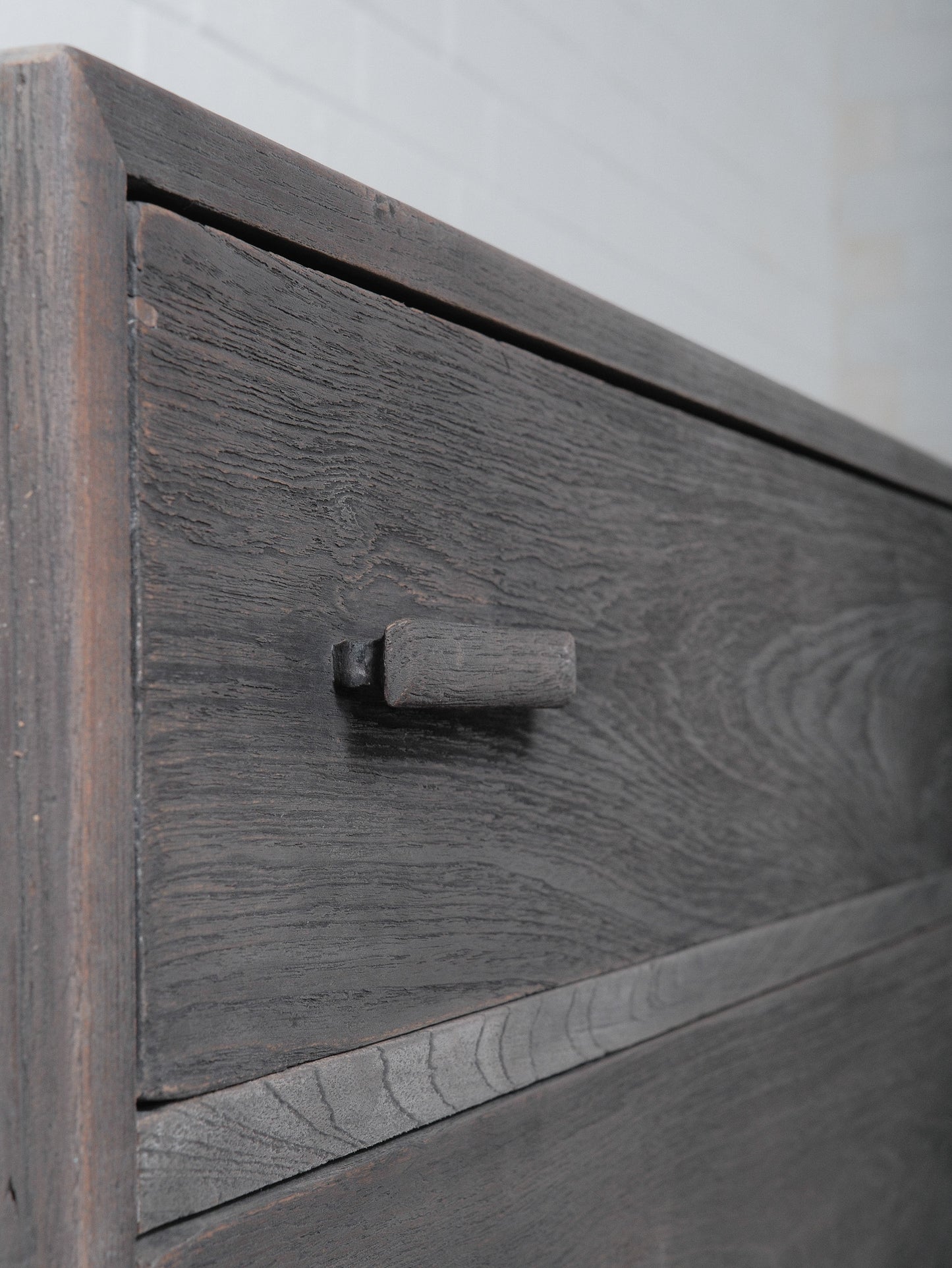 Charcoal Finished Wooden Four-Drawer Dresser