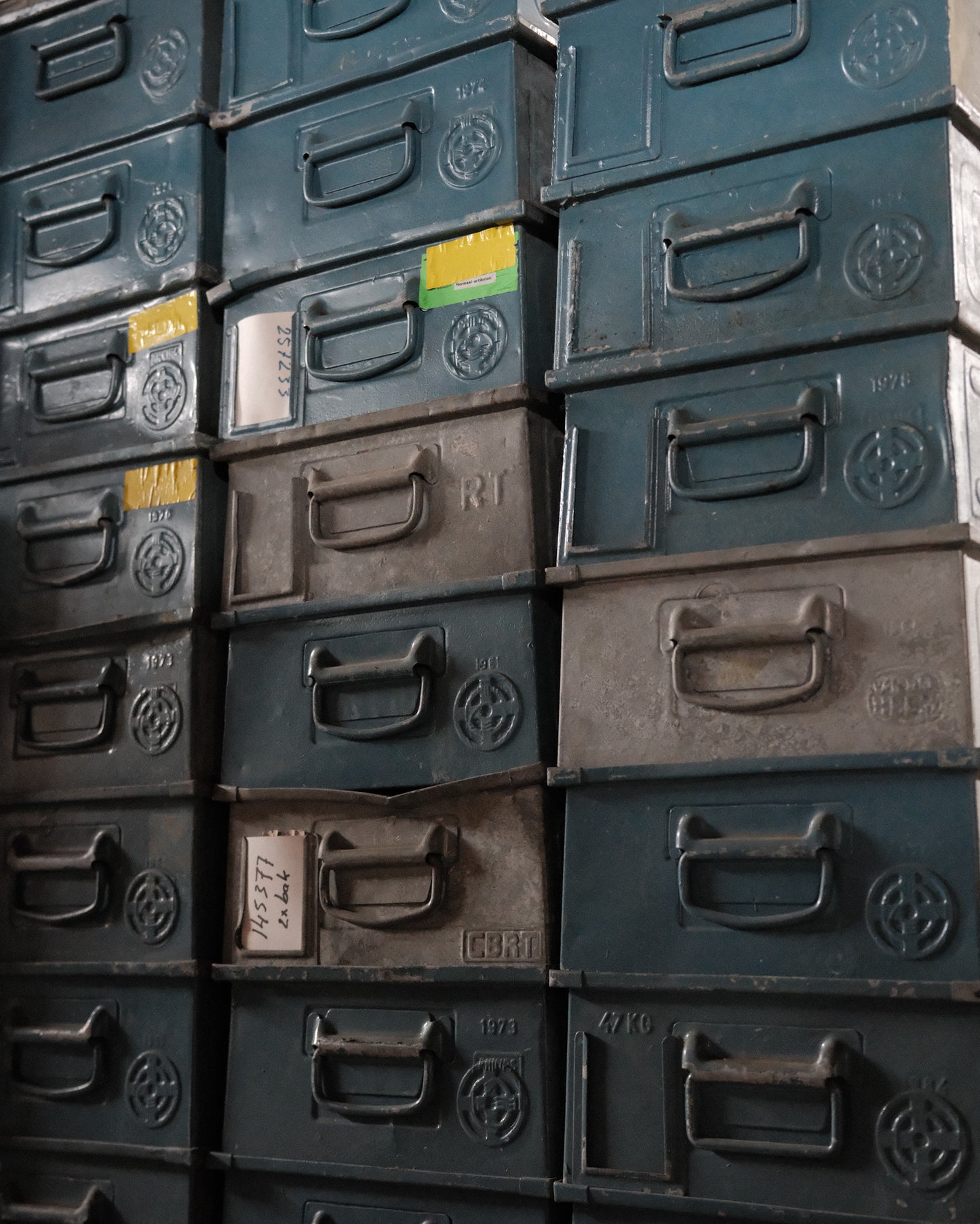 Blue Metal Bins