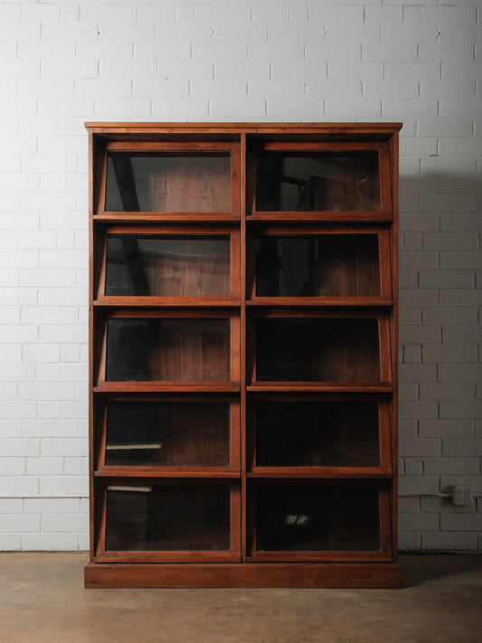 Barrister Style Wooden Glass Cabinet