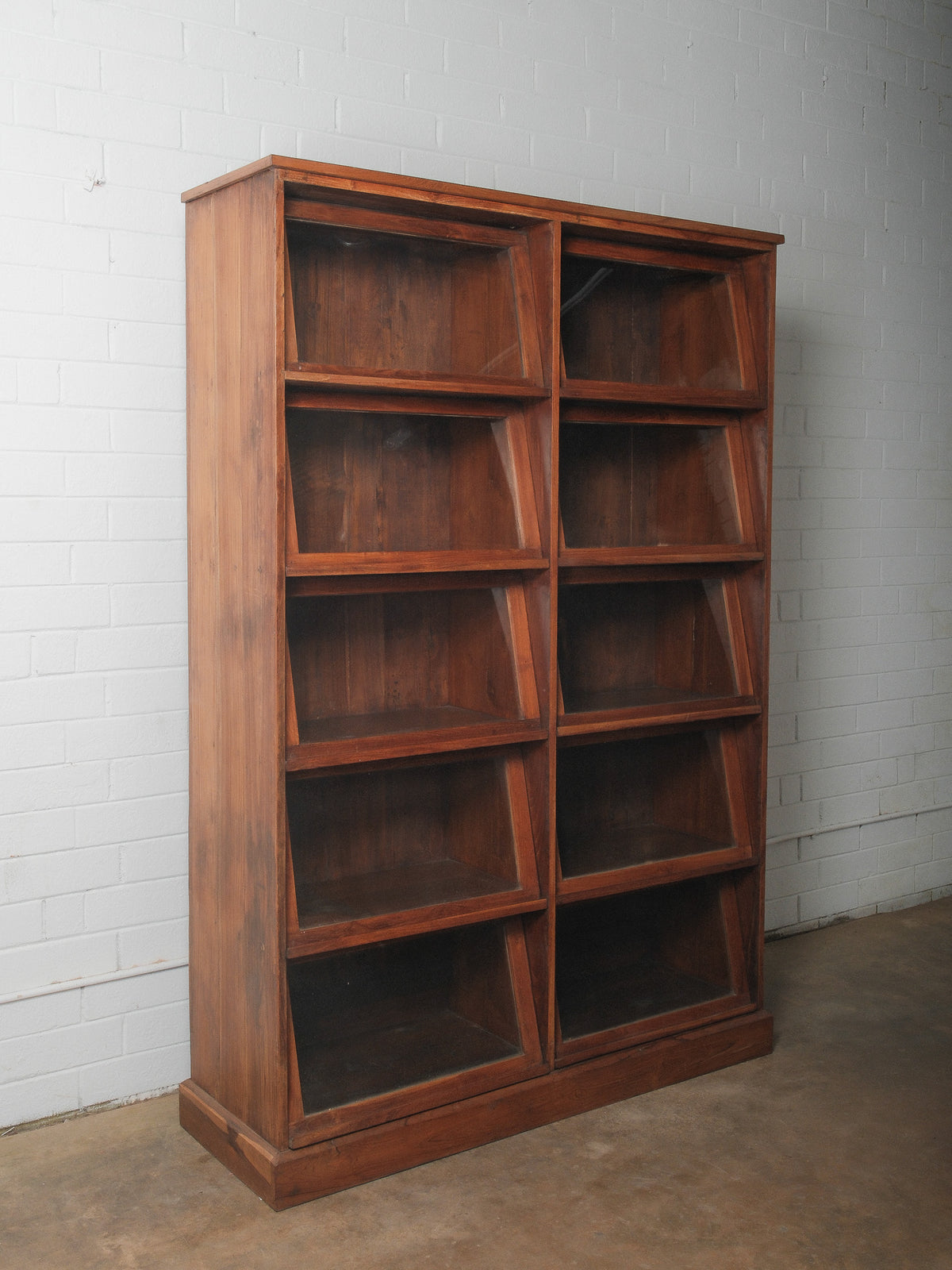 Barrister Style Wooden Glass Cabinet