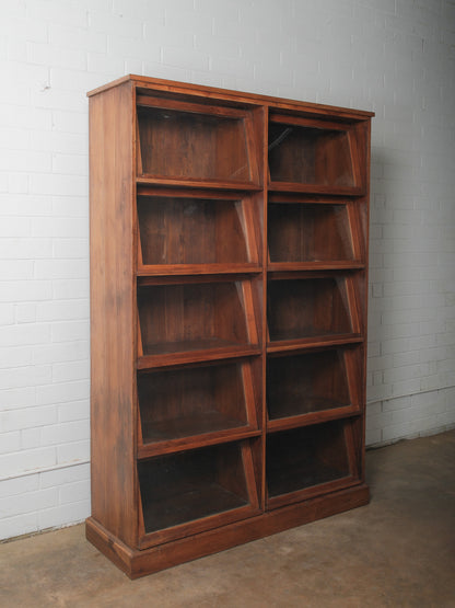 Barrister Style Wooden Glass Cabinet