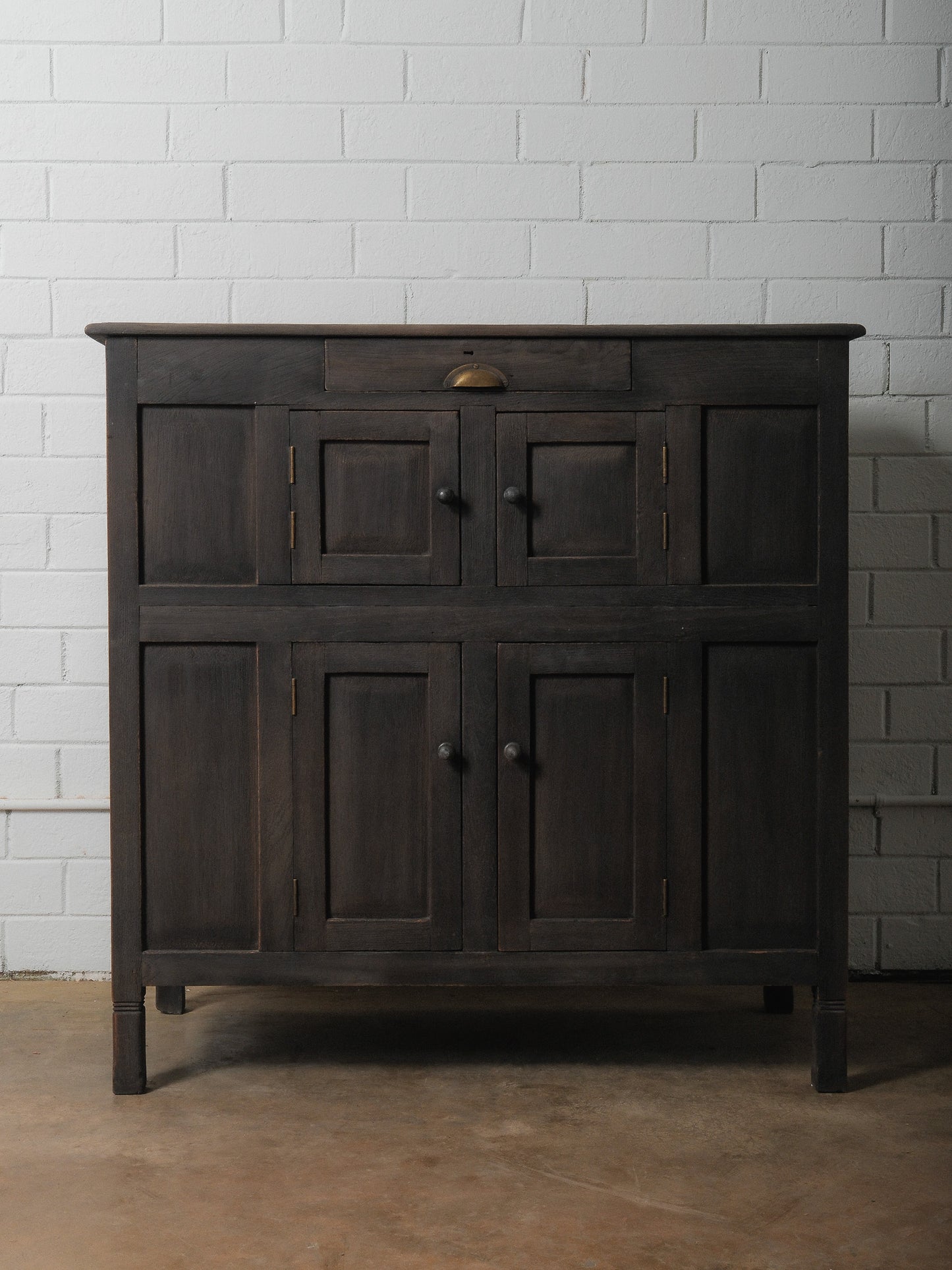 Washed Charcoal Wooden Sideboard