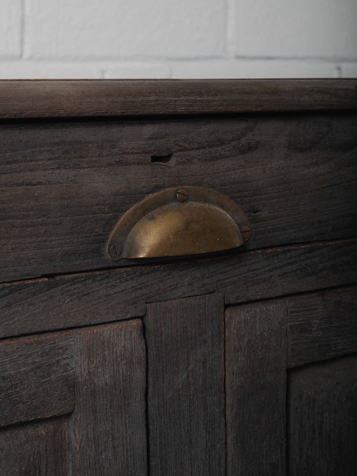 Washed Charcoal Wooden Sideboard