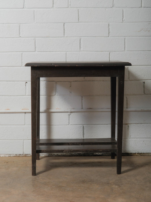 Dark Wooden Side Table with Lower Shelf