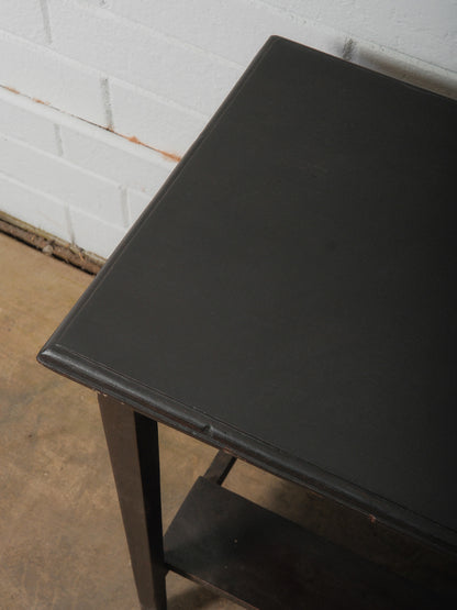 Dark Wooden Side Table with Lower Shelf