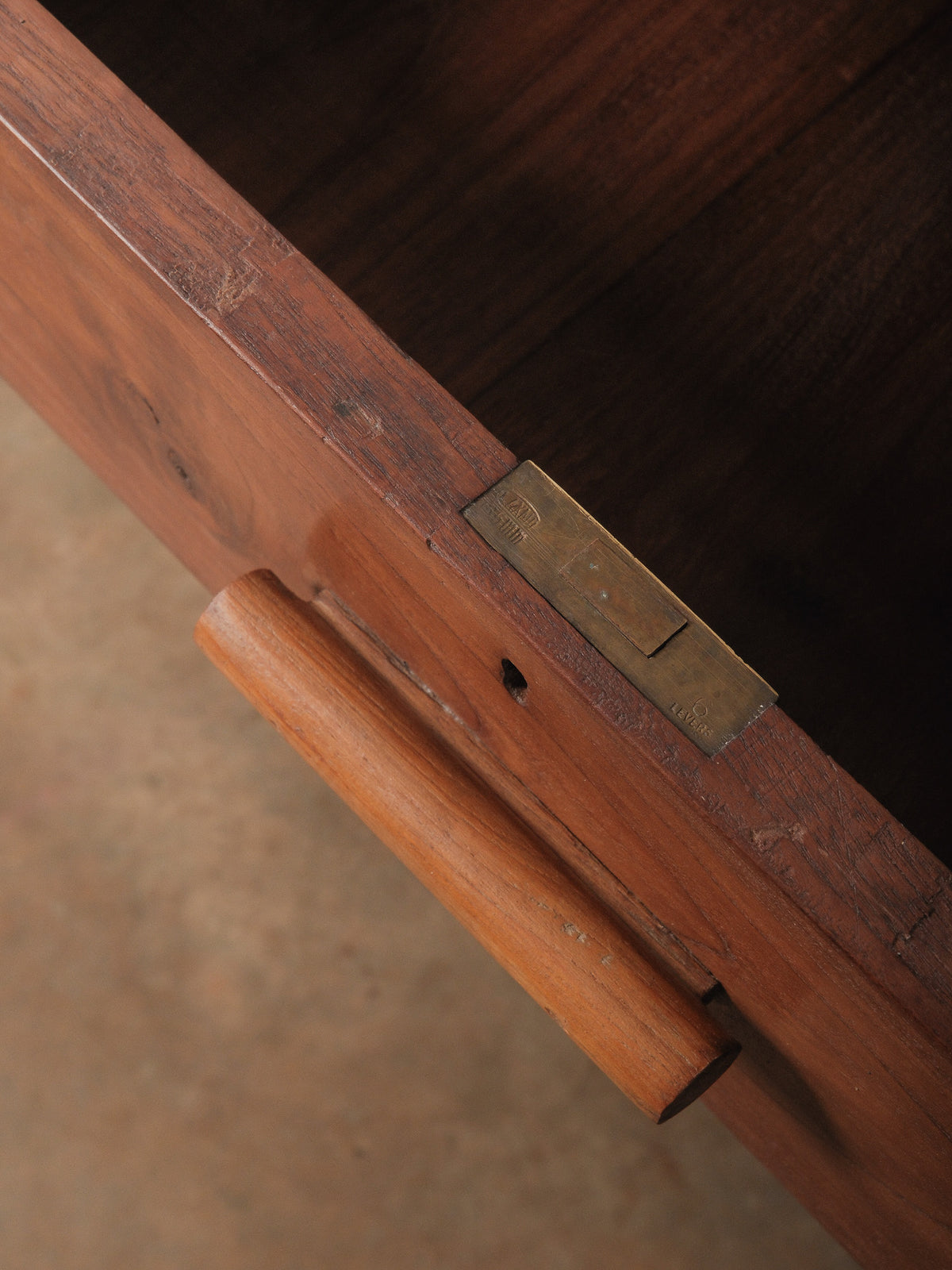 Wooden Three-Drawer Console with Lower Shelf