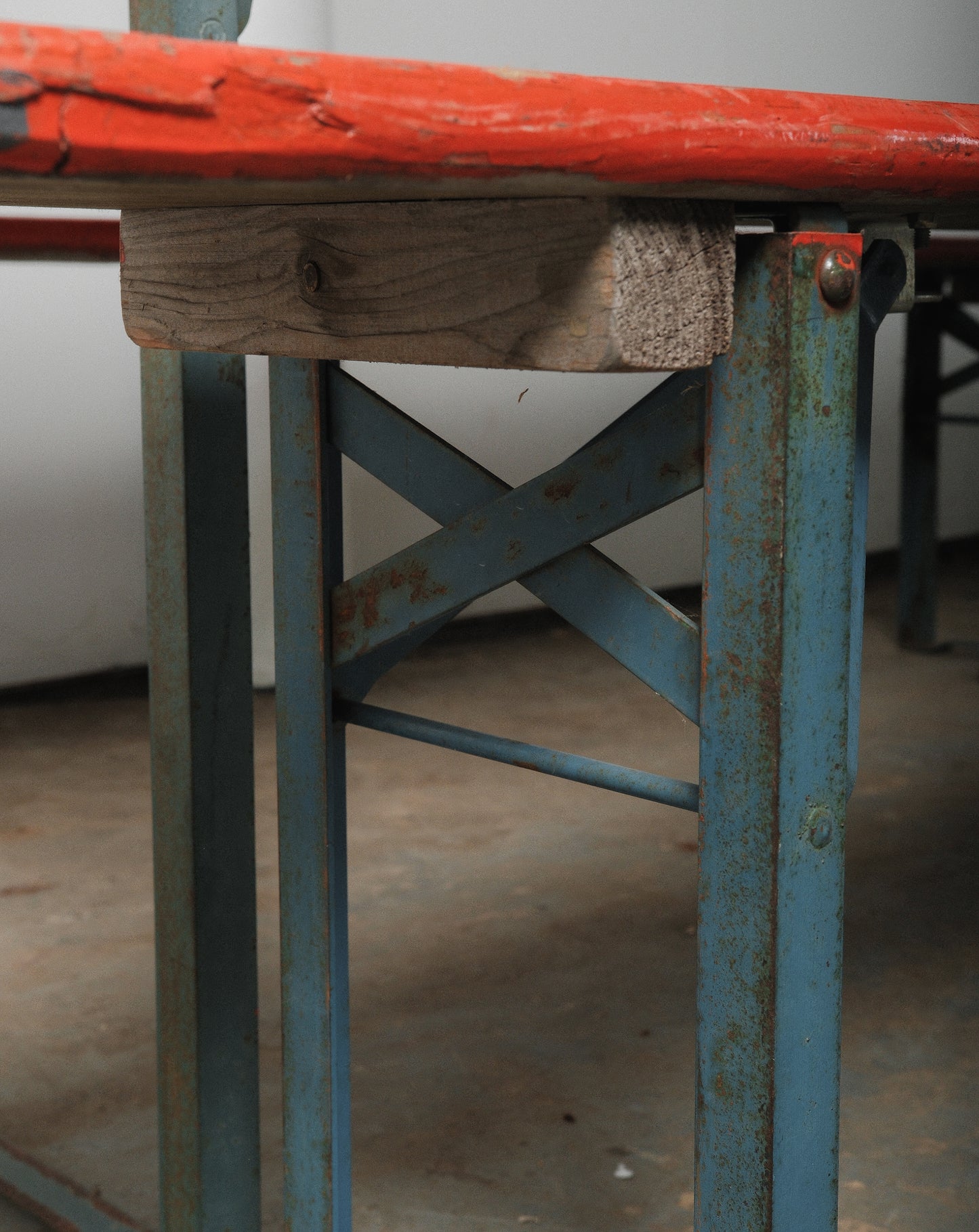 German Beer Garden Table and Two Bench Set