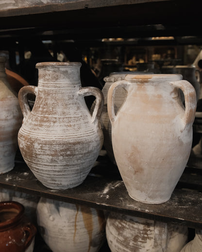 Vintage Terracotta Amphora Urn with Handles