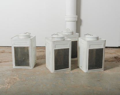 Industrial Storage Tins with Glass Panels