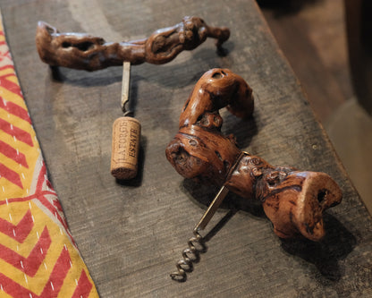 Grapevine Wood Corkscrew Bottle Openers