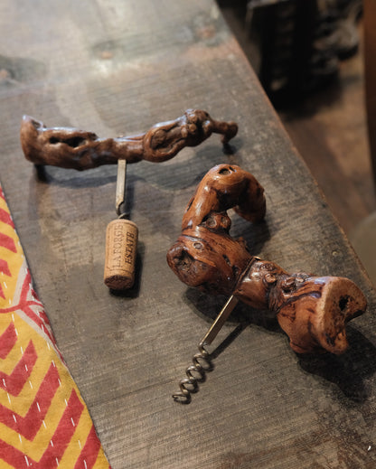 Grapevine Wood Corkscrew Bottle Openers