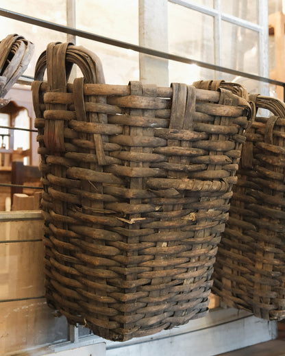 Vintage Handwoven Portuguese Market Baskets