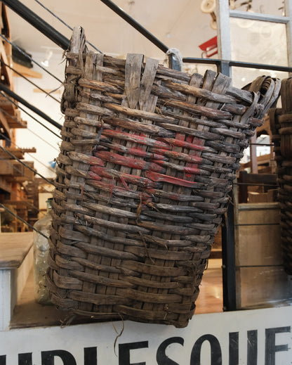 Vintage Handwoven Portuguese Market Baskets