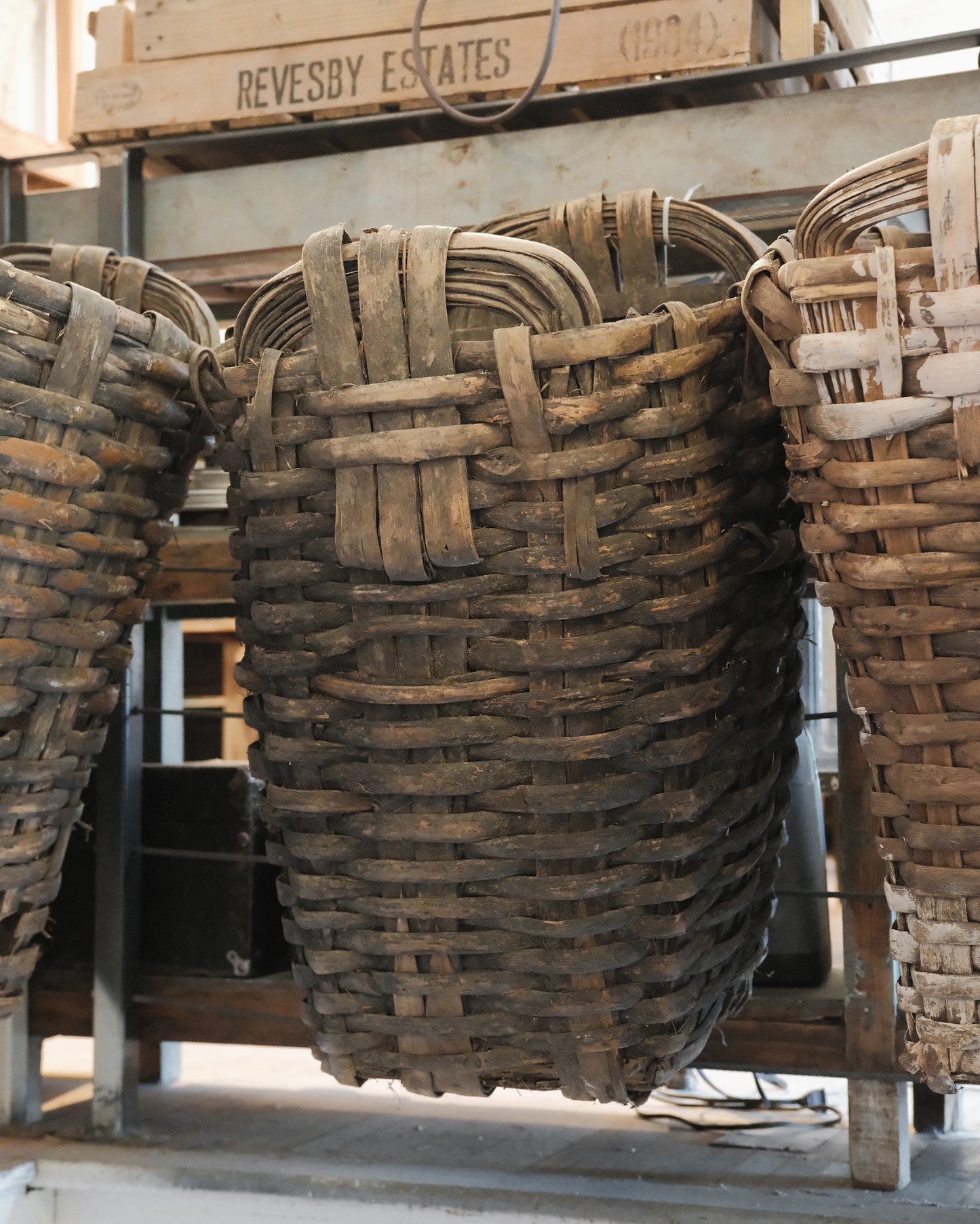 Vintage Handwoven Portuguese Market Baskets