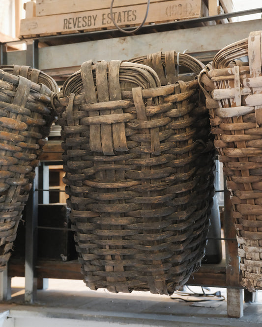 Vintage Handwoven Portuguese Market Baskets