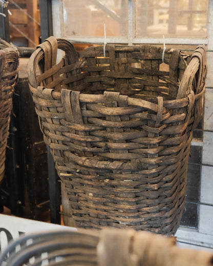 Vintage Handwoven Portuguese Market Baskets