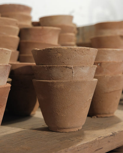 Vintage Tiny Terracotta Wabi-Sabi Clay Pots