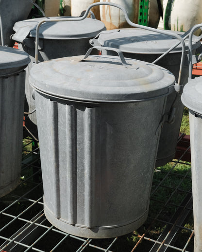 Galvanized Trash Bin