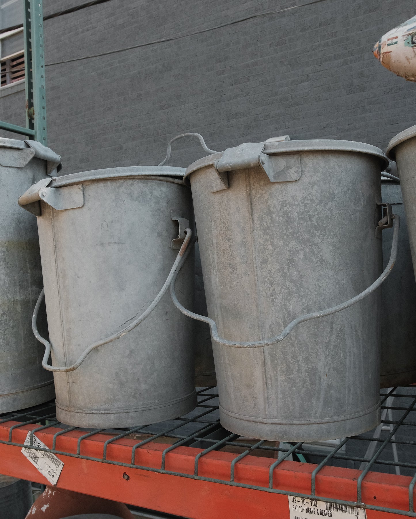 Galvanized Trash Bin
