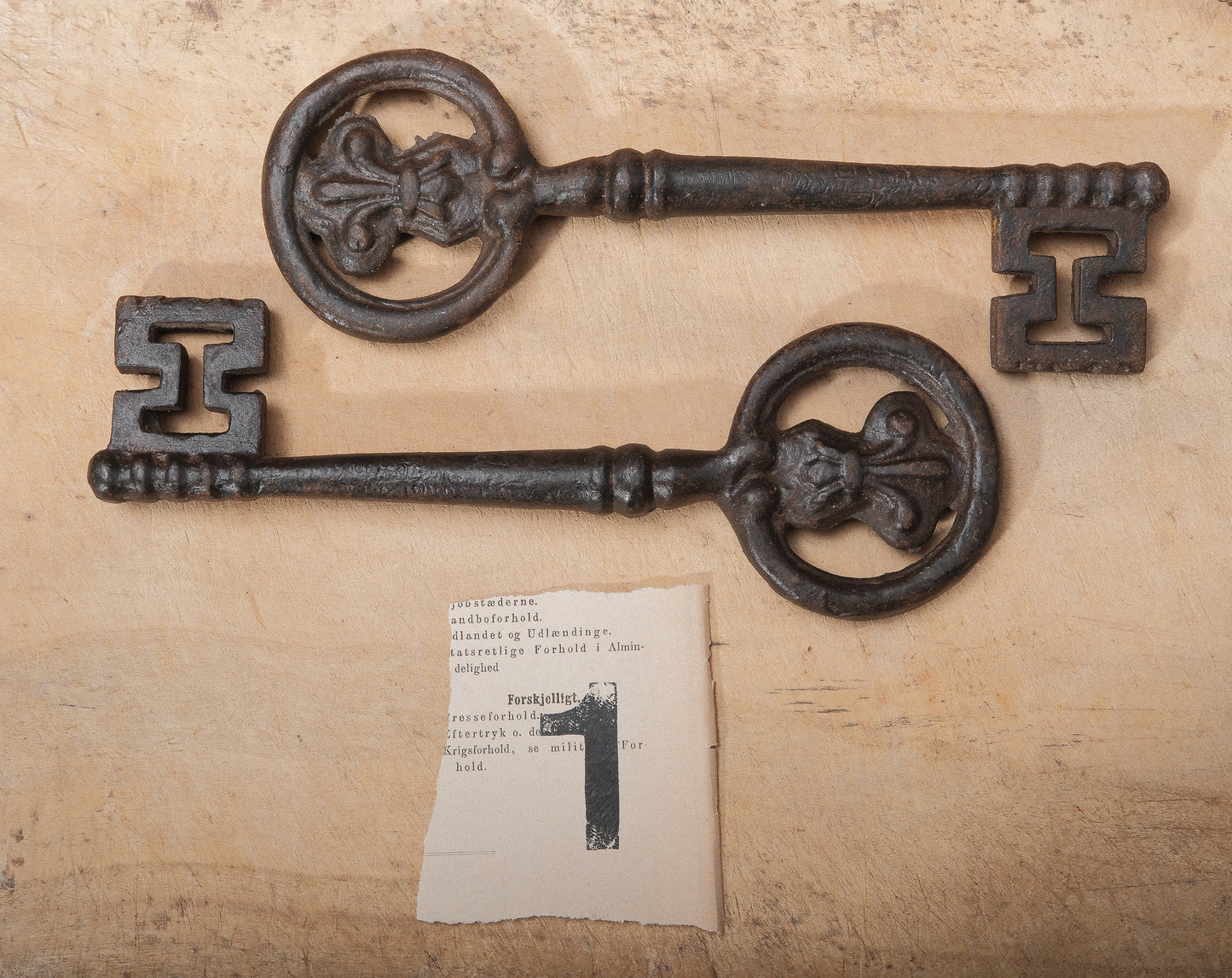 Vintage and Antique Style Rustic Iron Keys
