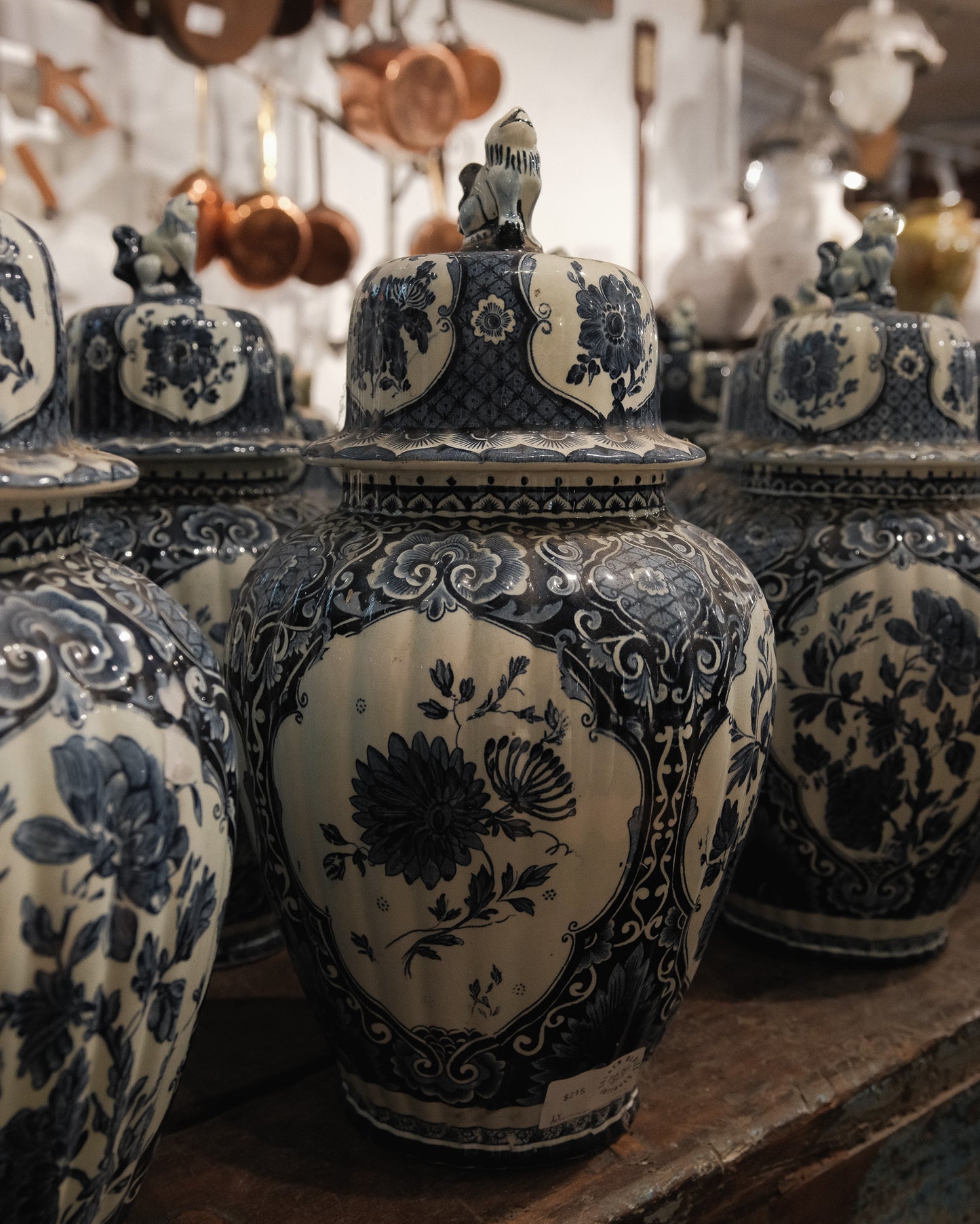 Vintage Delft Blue Lidded Ginger Jar