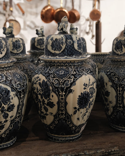 Vintage Delft Blue Lidded Ginger Jar
