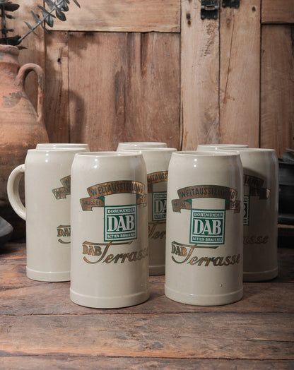 Vintage Stoneware German Beer Stein - Small and Large