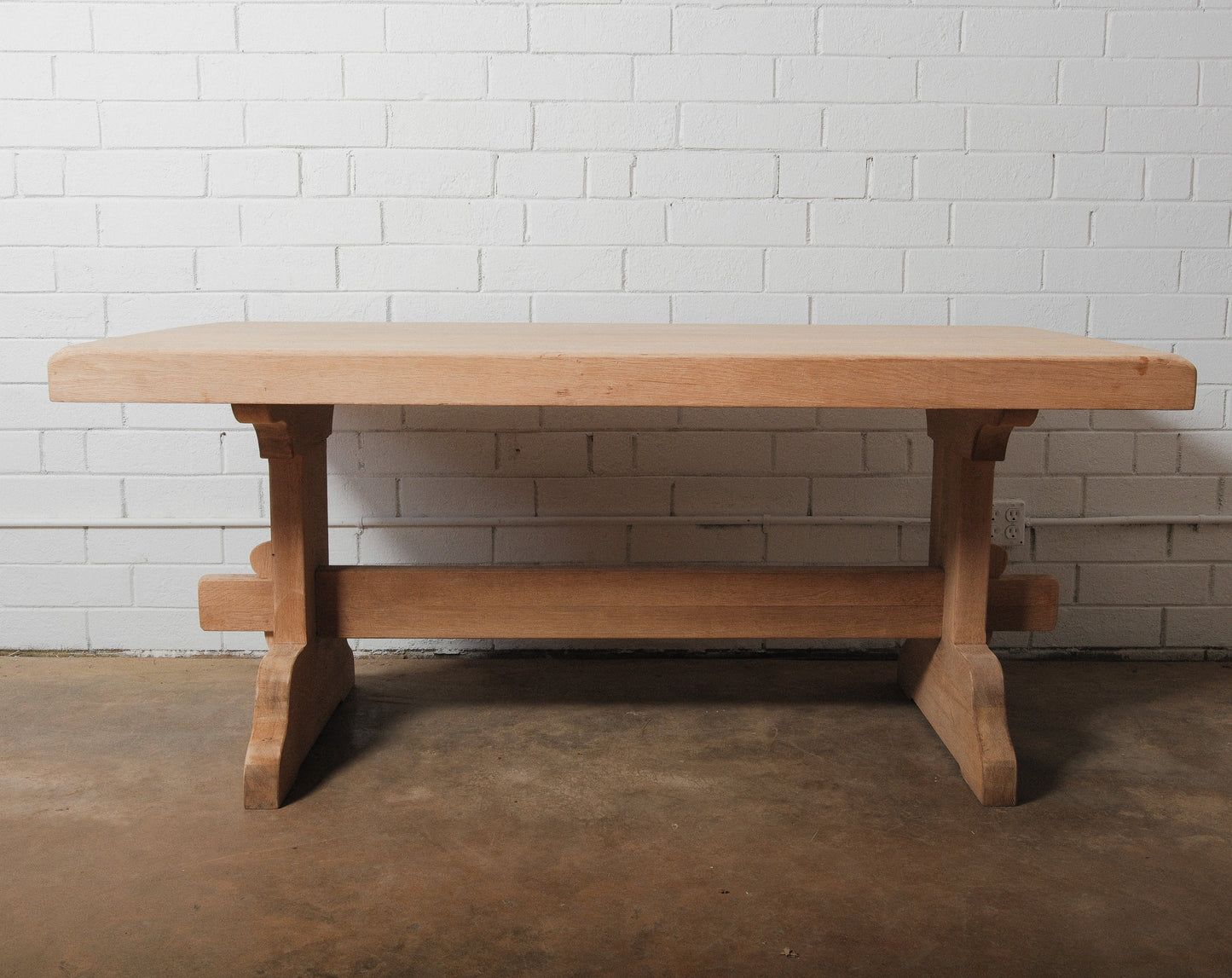 Rustic Pine Trestle Dining Table