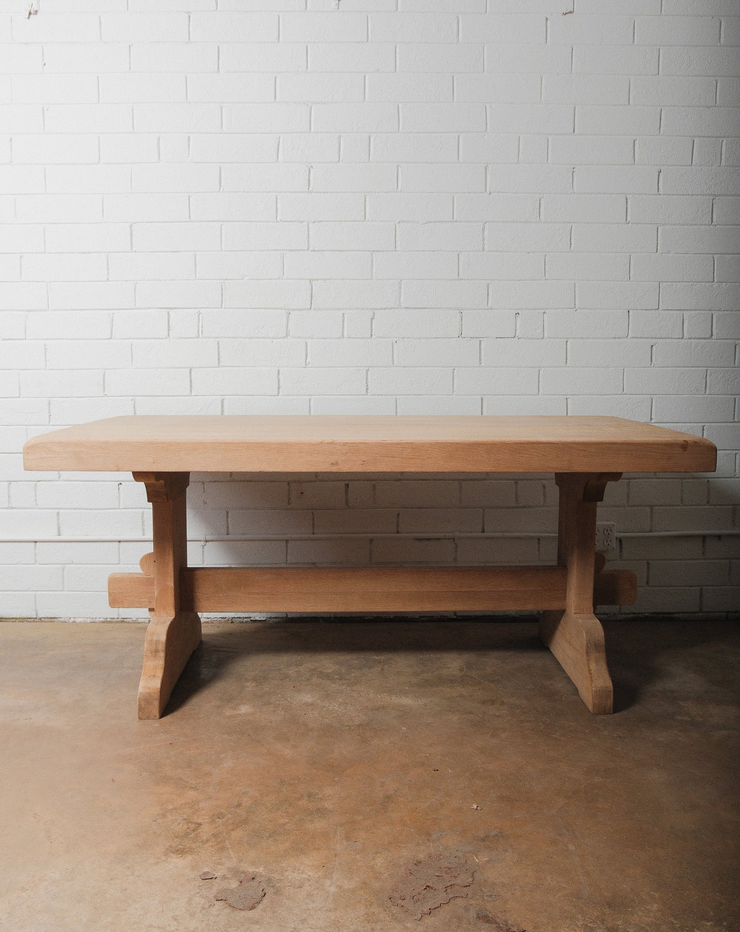 Rustic Pine Trestle Dining Table