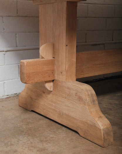 Rustic Pine Trestle Dining Table