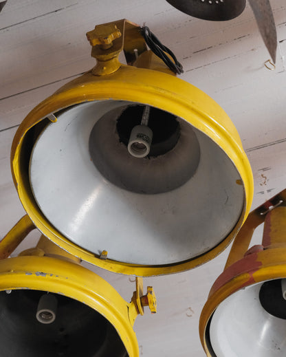 Vintage Yellow Industrial Light