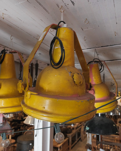Vintage Yellow Industrial Light