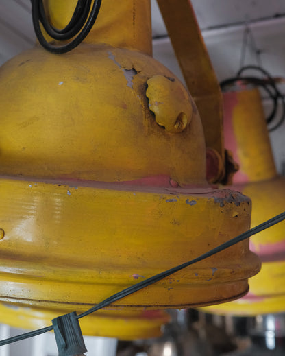 Vintage Yellow Industrial Light