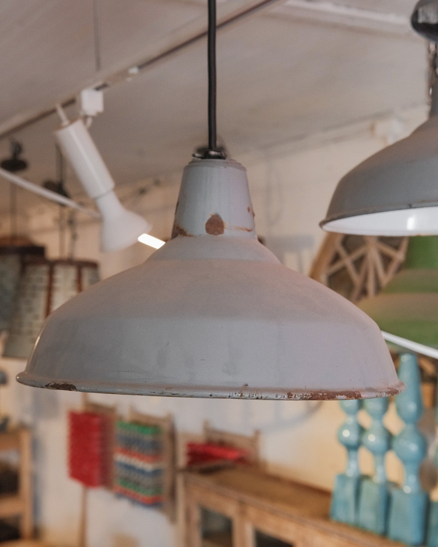 Vintage Light Grey Pendent Light