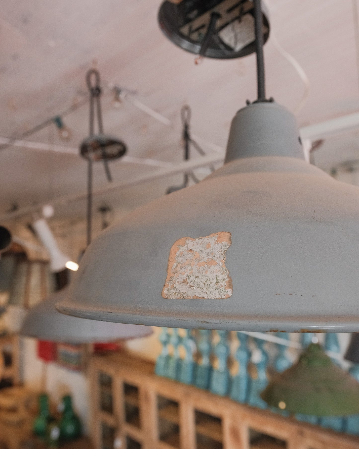 Vintage Light Grey Pendent Light
