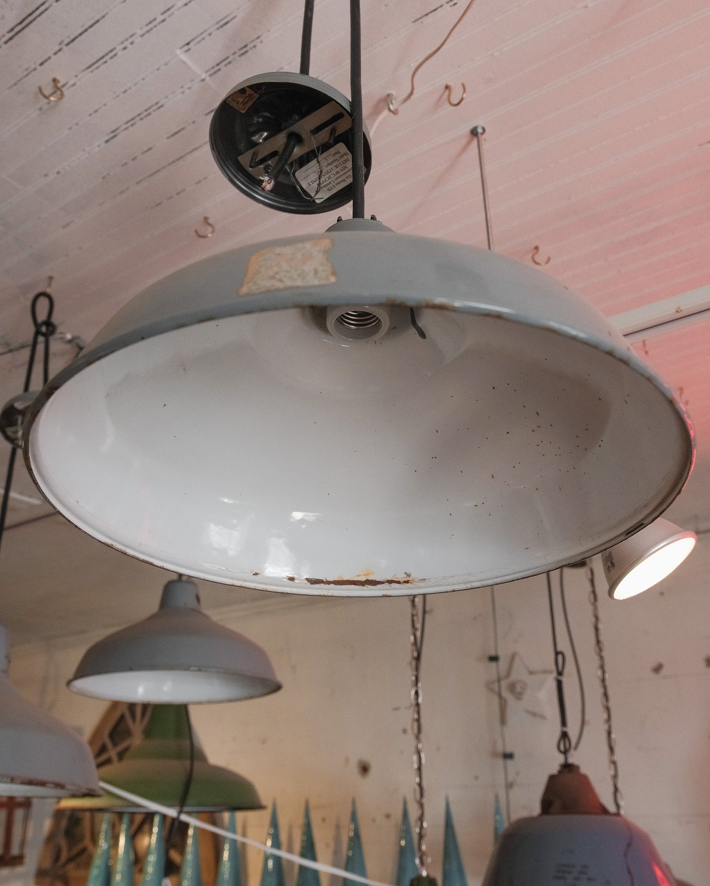 Vintage Light Grey Pendent Light